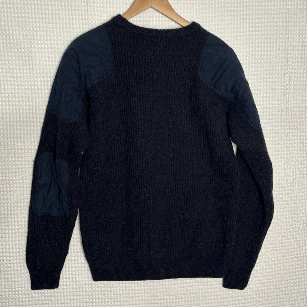 Cabelas Wool Teachers Sweater College Winter Leather Elbow Patches